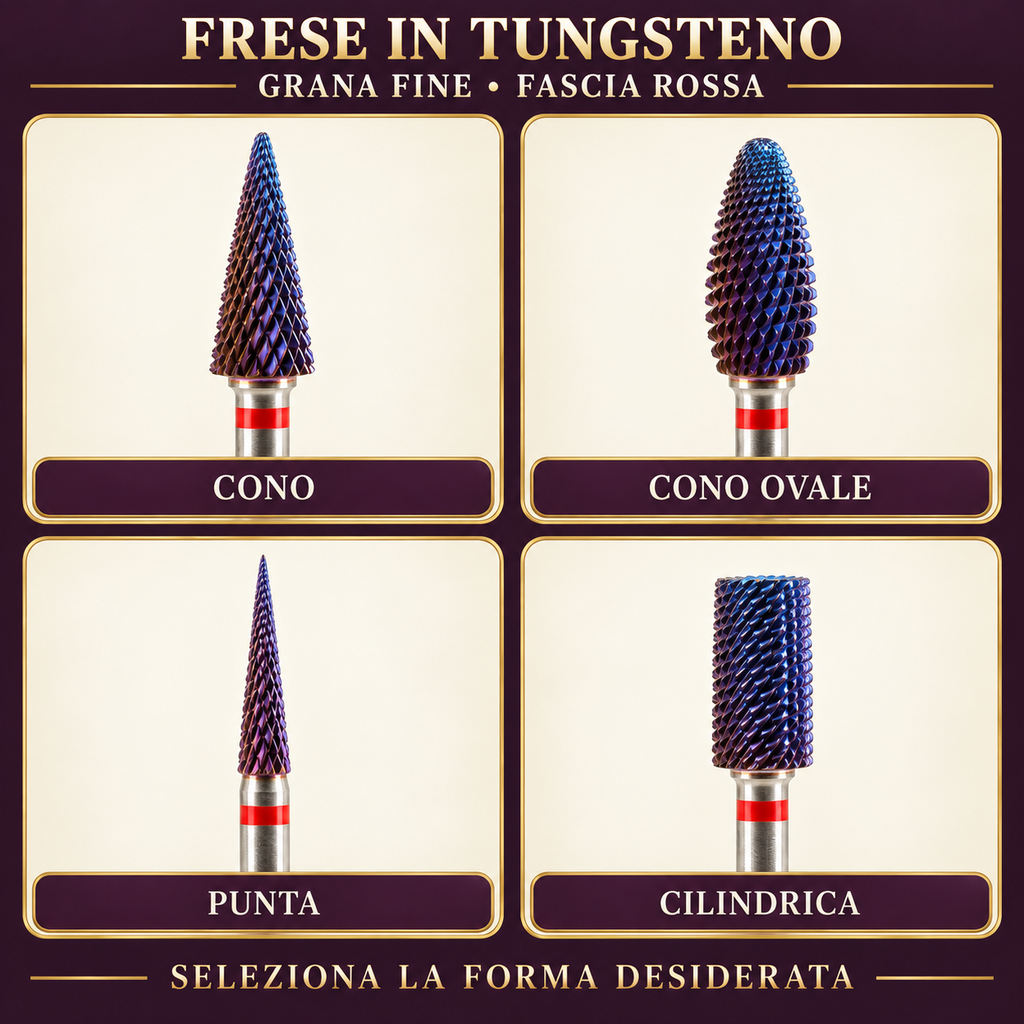 Frese Professionali in Tungsteno Long Life – Grana Media e Fine