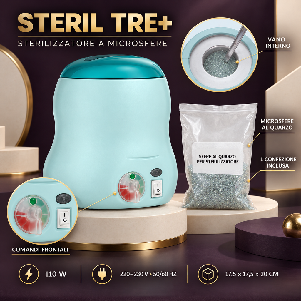 Sterilizzatore a Microsfere Steril Tre+ con Sfere al Quarzo