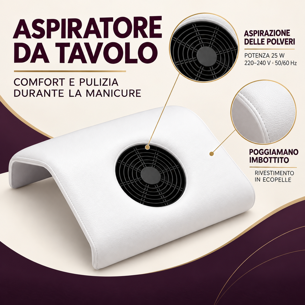 Aspiratore da Tavolo con Sacchetti Monouso di Ricambio