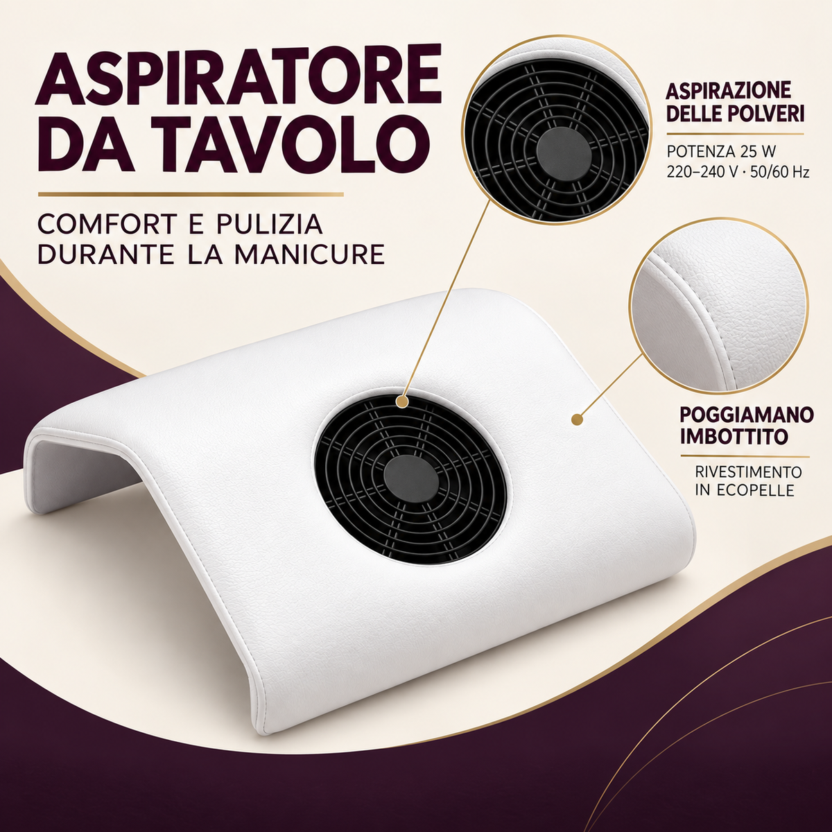Aspiratore da Tavolo con Sacchetti Monouso di Ricambio