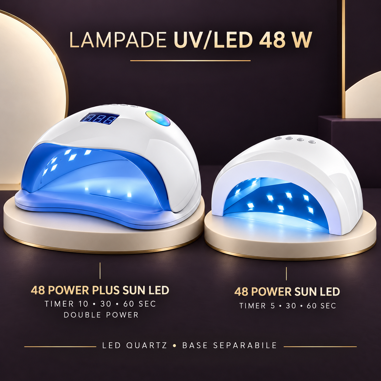 Lampada Professionale UV/LED 48 W Power Sun per Gel