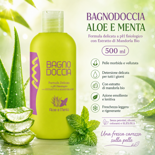 Bagno Doccia Aloe e Menta 500 ml