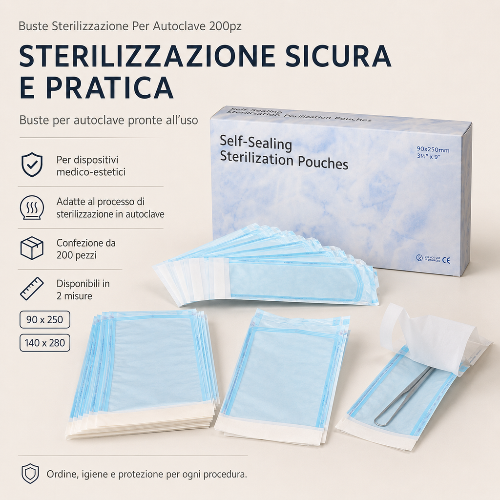 Buste Sterilizzazione Per Autoclave 200pz