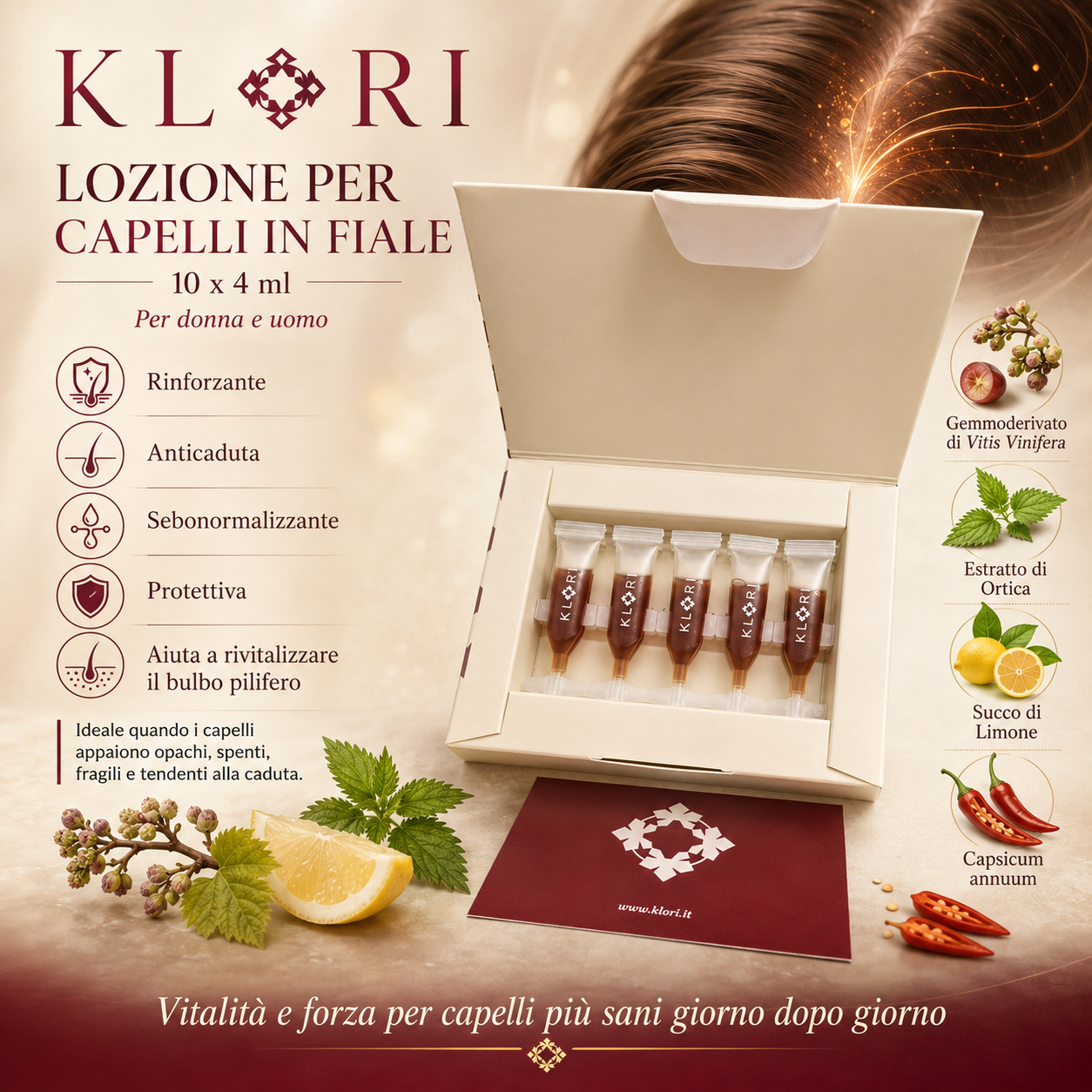 Lozione per Capelli in Fiale – 10 x 4 ml