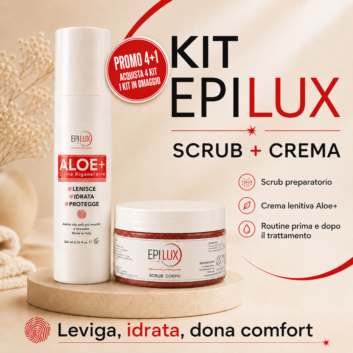 KIT EPILUX Crema + Scrub