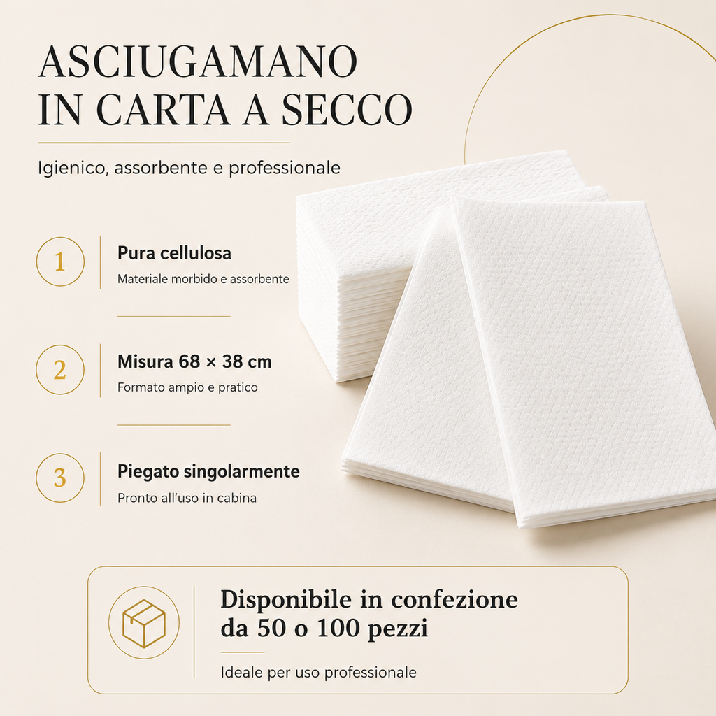 Asciugamano In Carta a Secco 50/100 pz