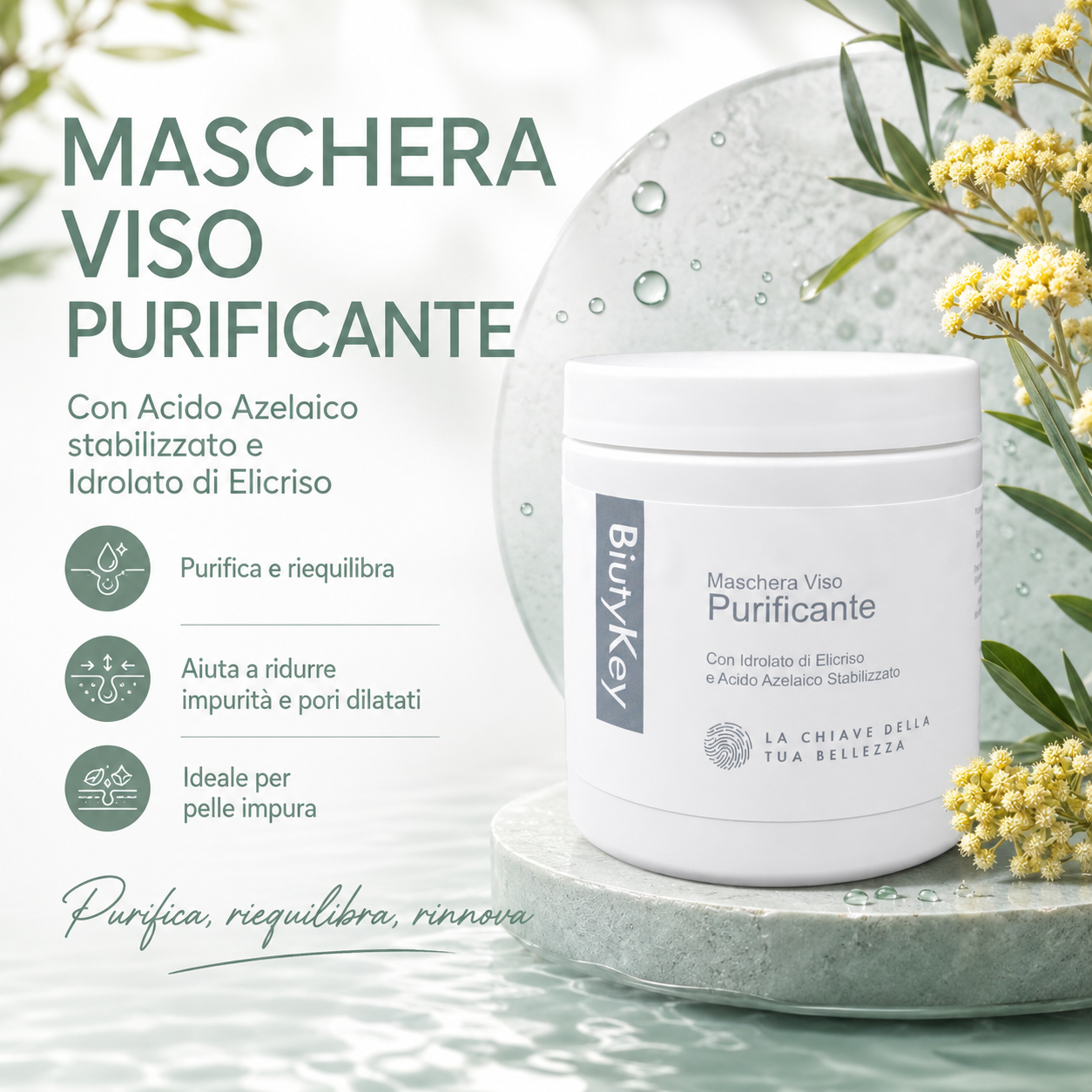 Maschera Viso Purificante con Acido Azelaico 250 ml