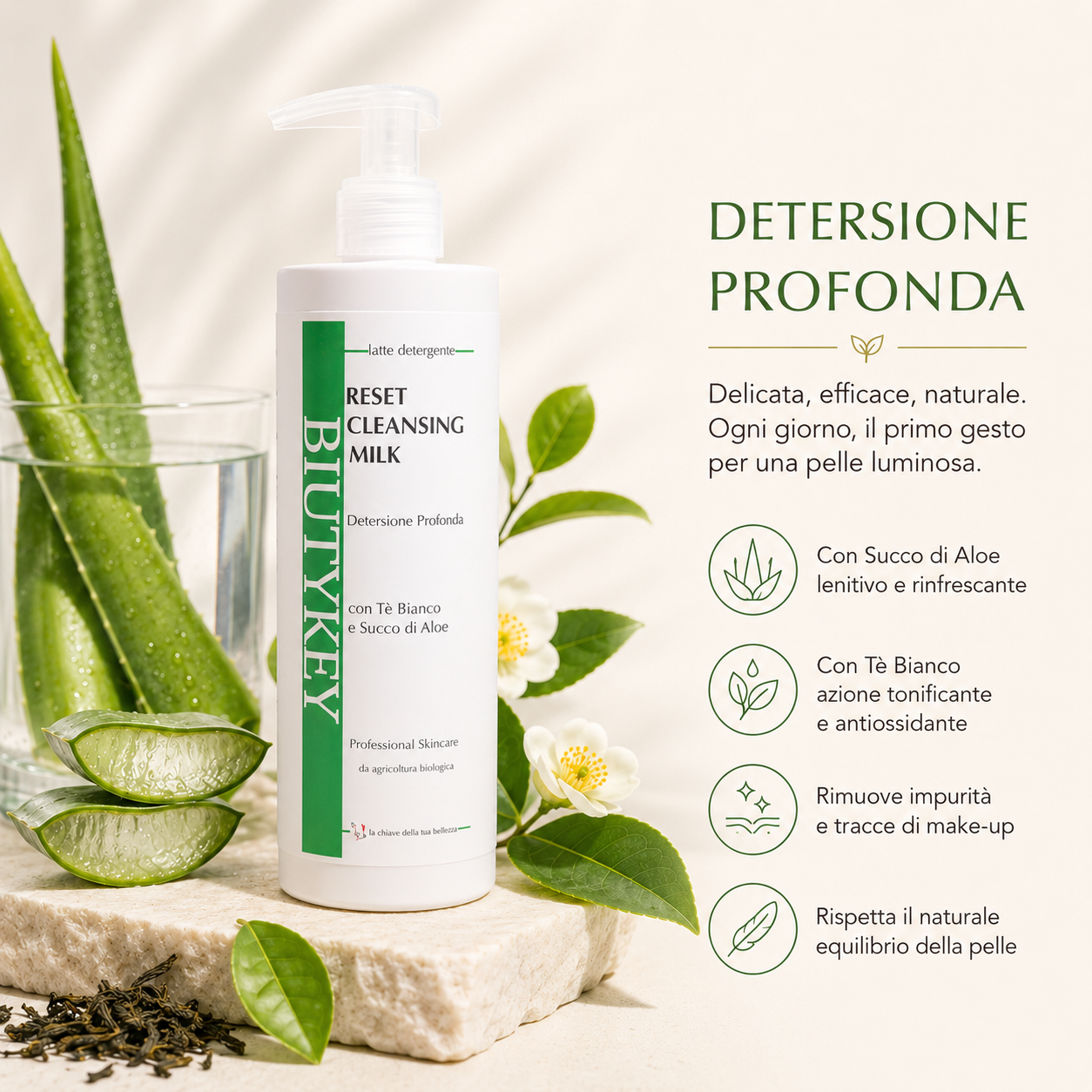Latte Detergente Tè Bianco e Aloe 500ml