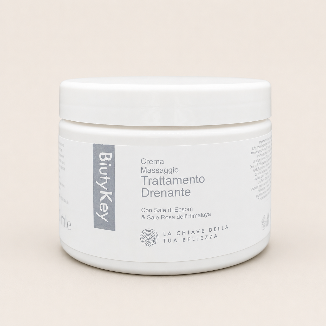 Crema Massaggio Trattamento Drenante Sale Rosa 500 ml