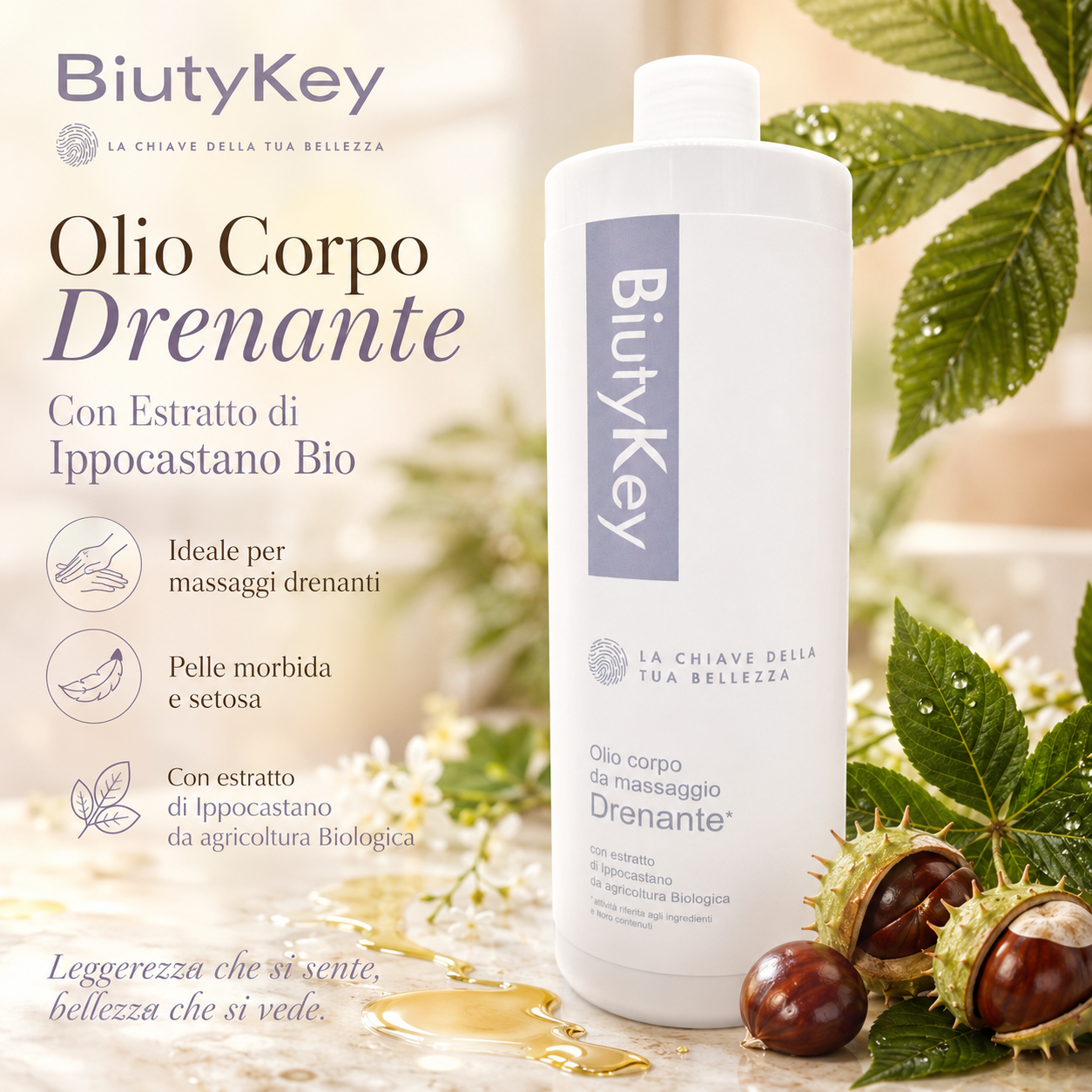Olio da Massaggio Trattamento Drenante 500 ml