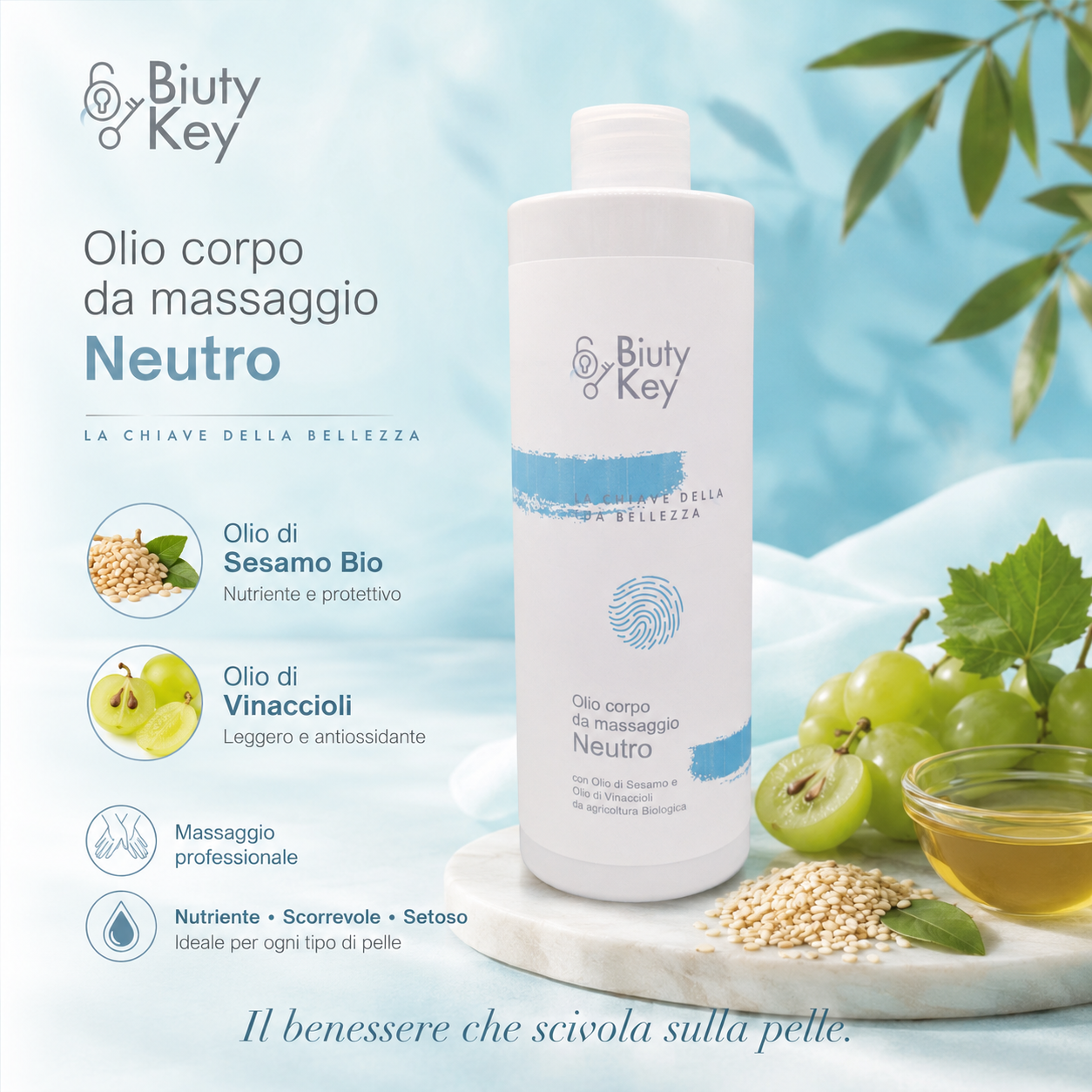 Olio da Massaggio Neutro Sesamo 500 ml