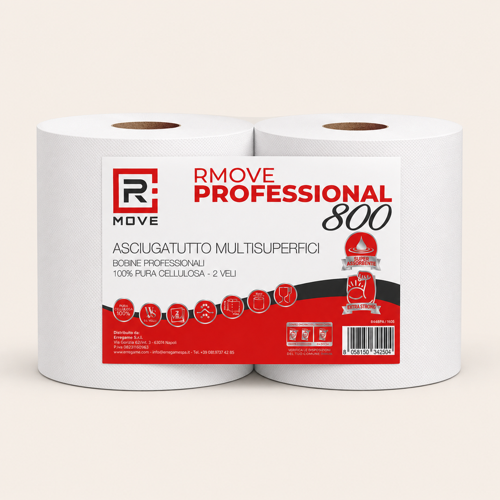Carta Bobina Doppia Professionale 800 Strappi 2pz