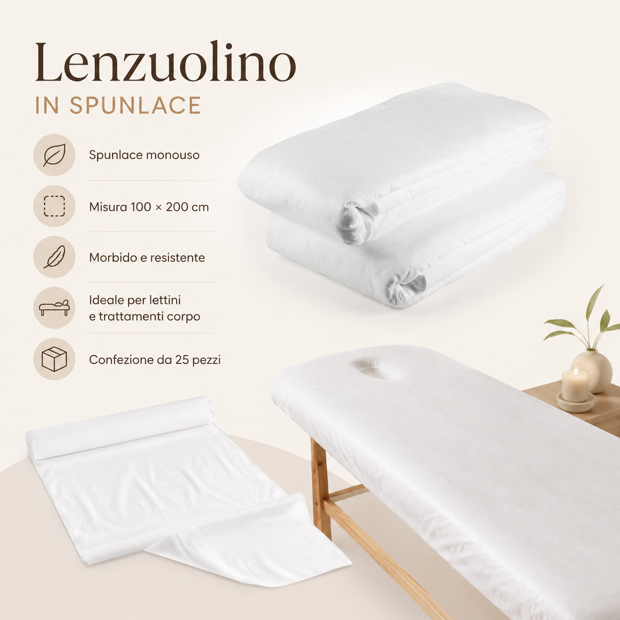 Lenzuolino In Spunlace 100×200 25pz