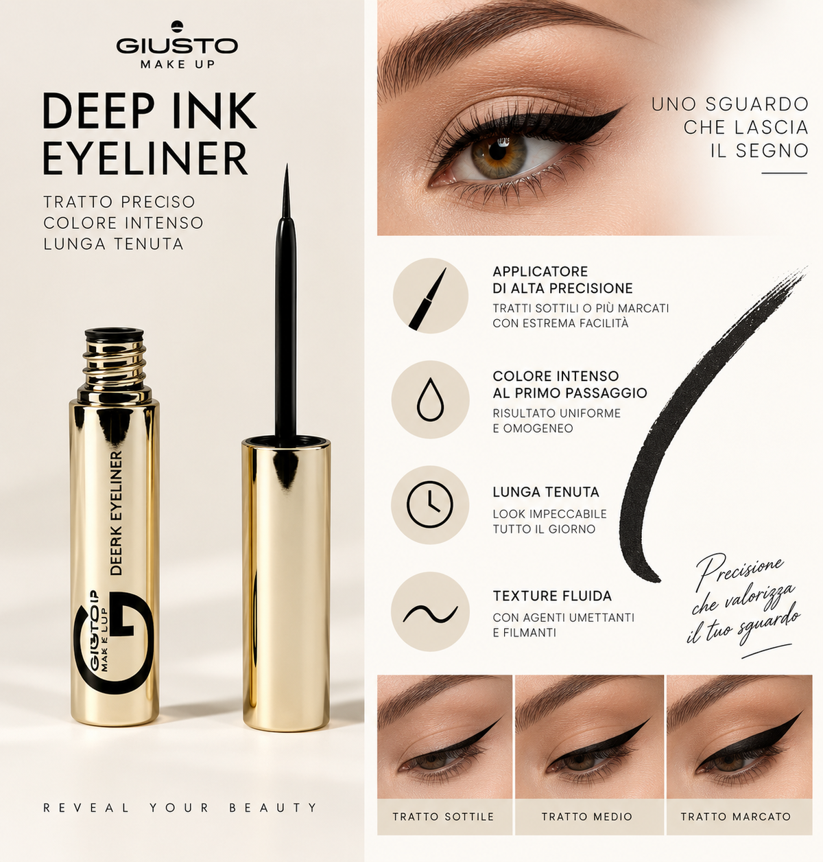 DEEP INK EYELINER – Eyeliner liquido nero long lasting 5 ml