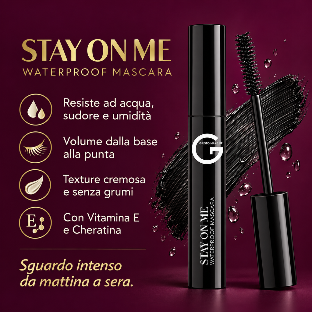 STAY ON ME WATERPROOF MASCARA – Nero intenso 15 ml