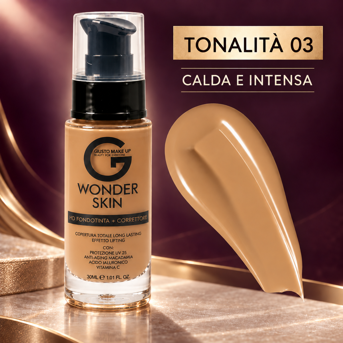 Fondotinta + Correttore Wonder Skin SPF 25 – 30 ml