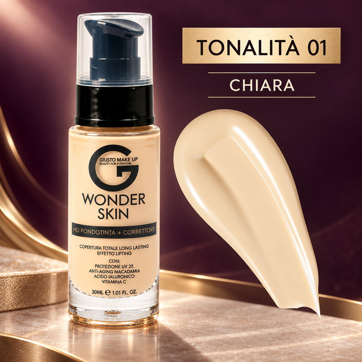 Fondotinta + Correttore Wonder Skin SPF 25 – 30 ml
