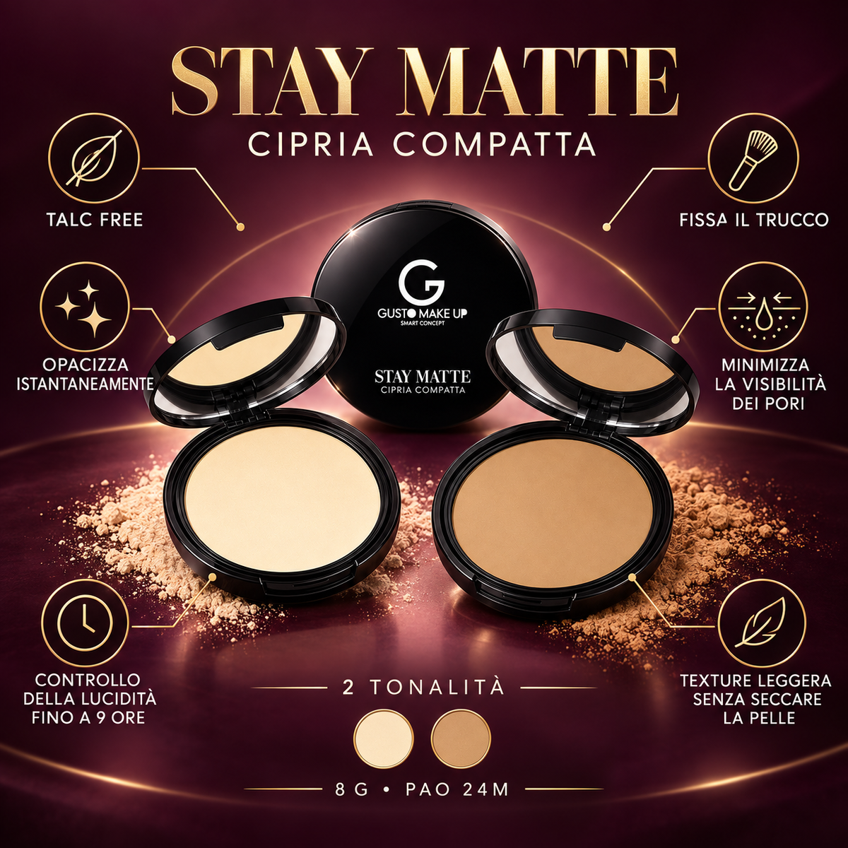 Stay Matte Cipria Compatta – 8 g