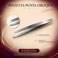 Pinzette Professionali per Sopracciglia in Acciaio Inox