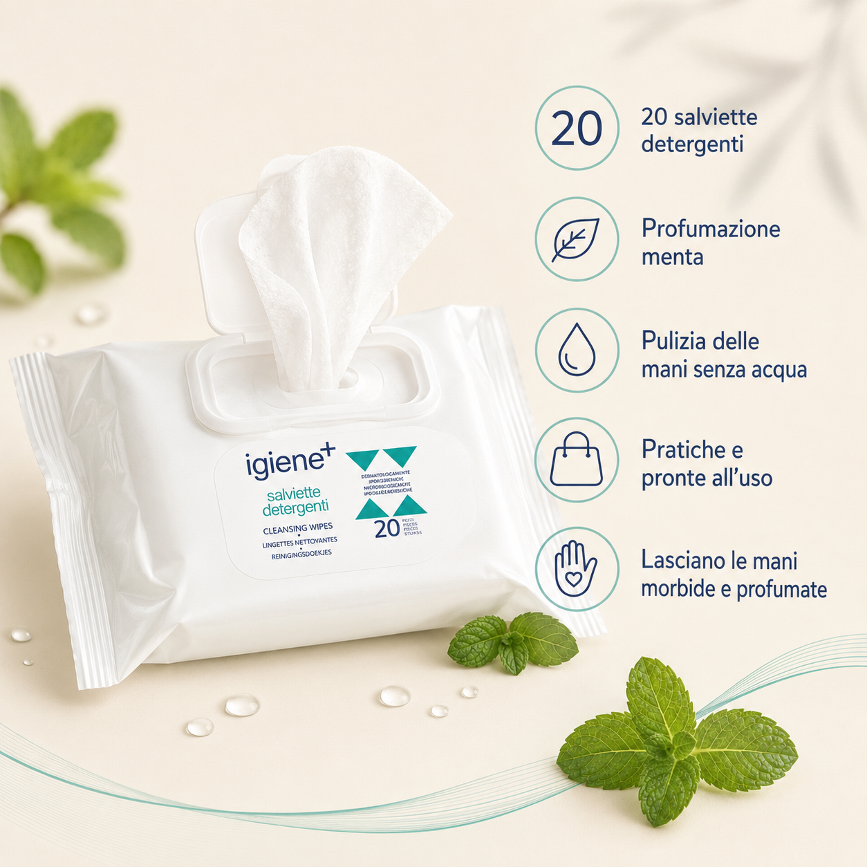 Salviette Detergenti igiene+