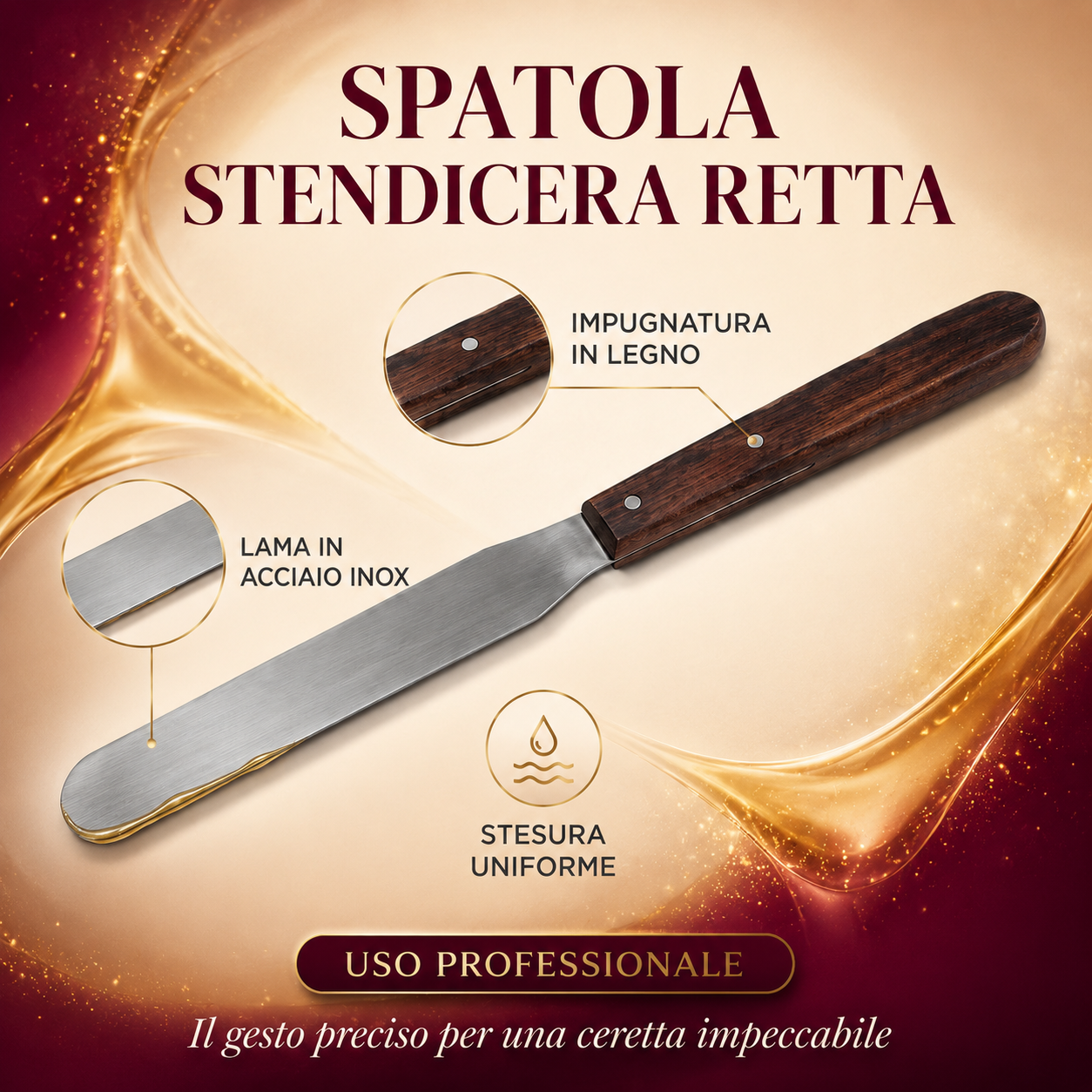 Spatola Stendicera Retta in Acciaio Inox