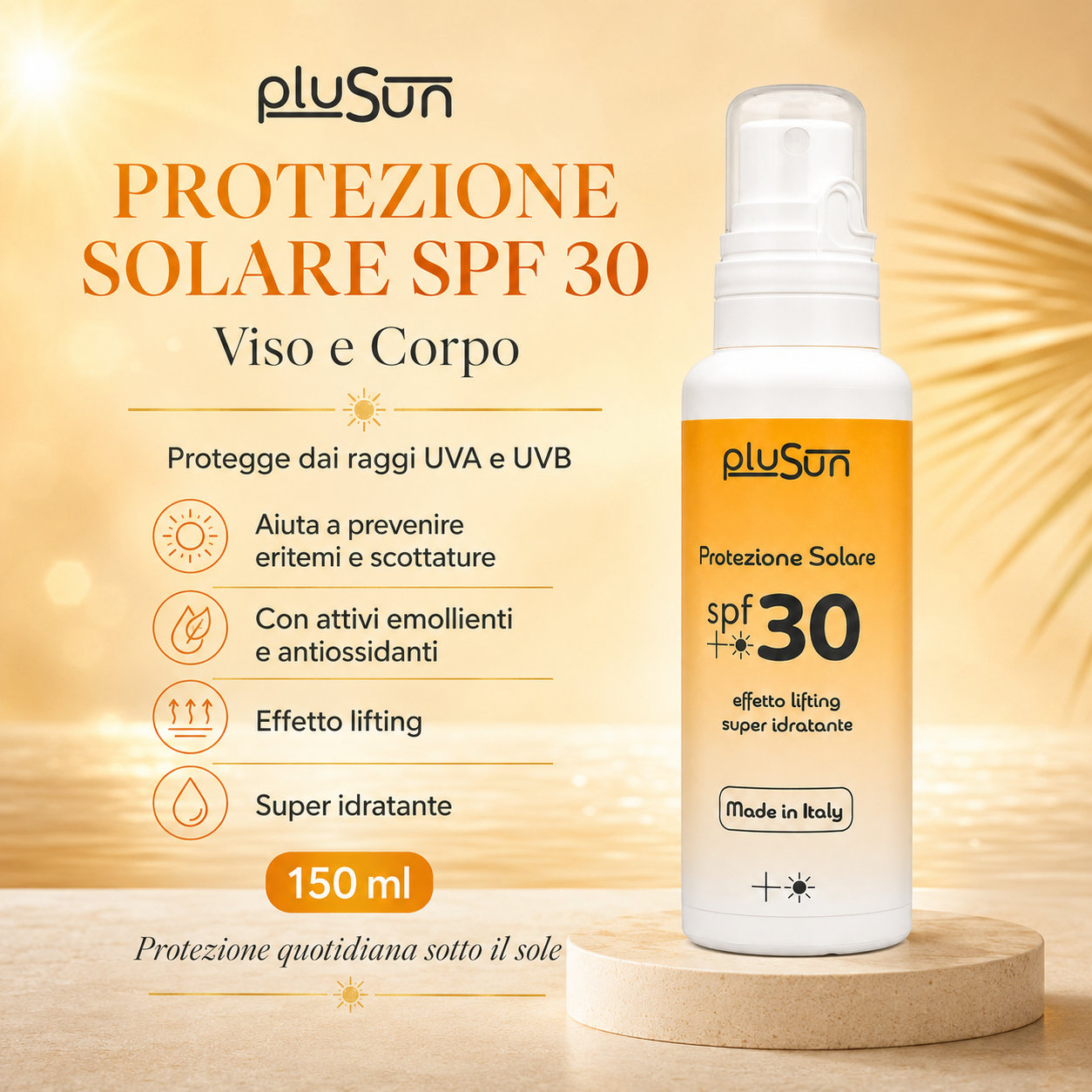 PluSun Protezione Solare SPF 30 – 150 ml