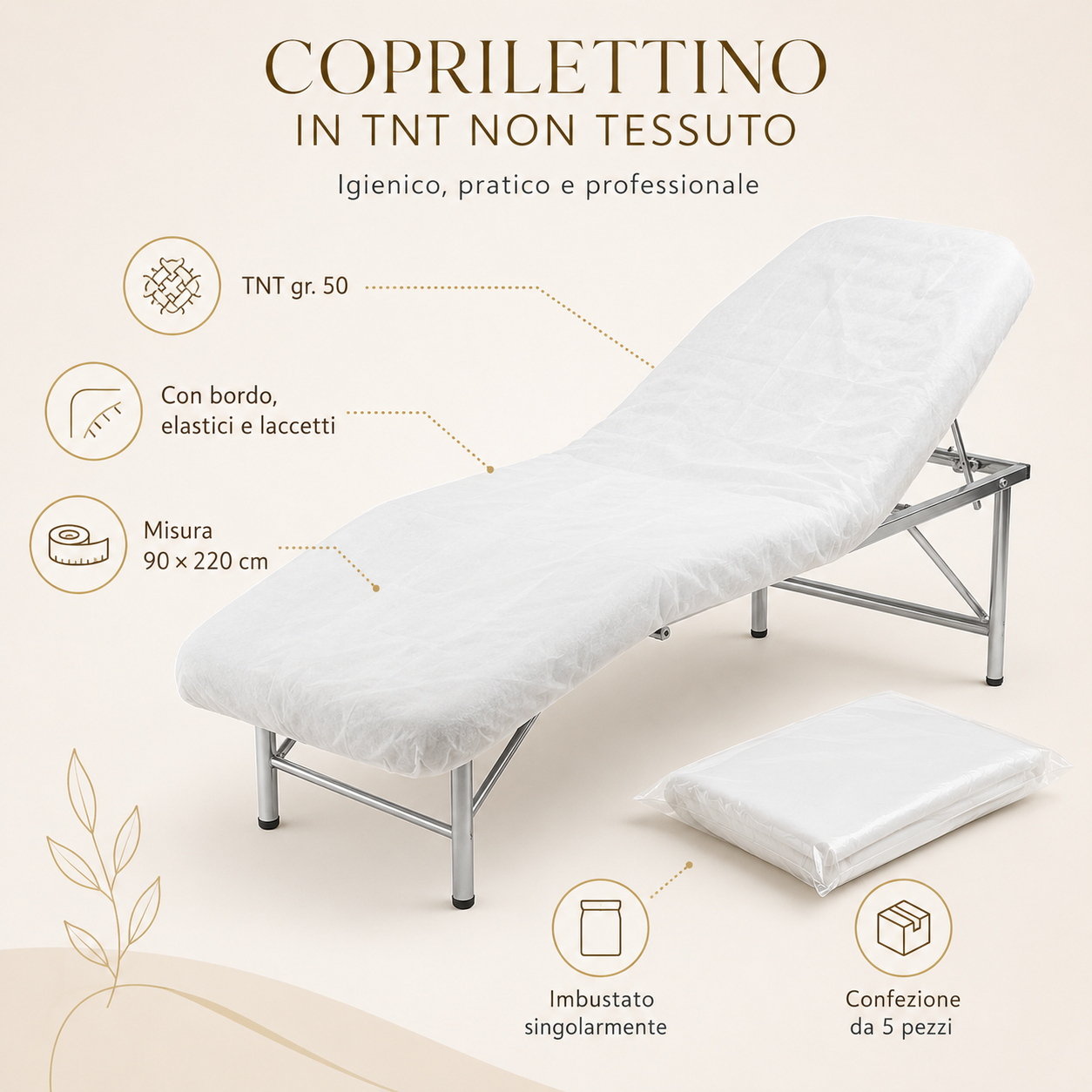 Coprilettino in TNT 50gr. 5pz